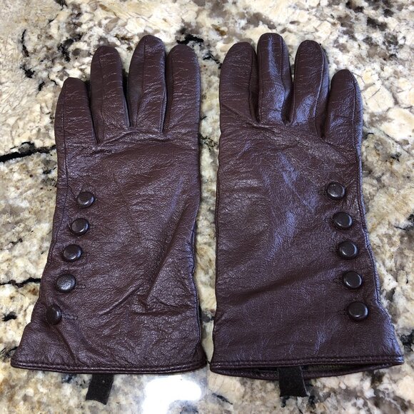Size XL Jessica Women’s Leather Gloves Brown Acrylic Lining READ BELOW CN - Picture 2 of 12